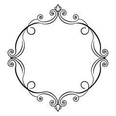 Decorative Frame Border Design with Ornament, Easily Editable Vector File MiLon Graphic