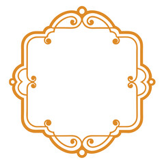 Decorative Frame Border Design with Ornament, Easily Editable Vector File MiLon Graphic