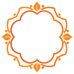 Decorative Frame Border Design with Ornament, Easily Editable Vector File MiLon Graphic