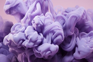 Fototapeta premium Dreamy composition of soft, flowing clouds in pale purple and lilac shades for lightness