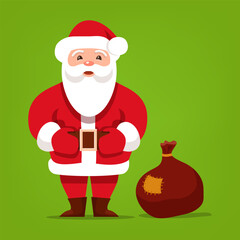 Santa Claus. Vector cartoon illustration