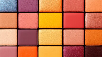 Vibrant Array of Colorful Eyeshadow Palettes Showcasing Artistic Beauty Possibilities