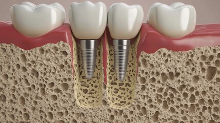 Dental implants provide strong support for artificial teeth in the mouth