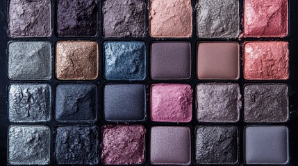 Vibrant Collection of Textured Eyeshadow Palettes Showcasing a Range of Stunning Colors