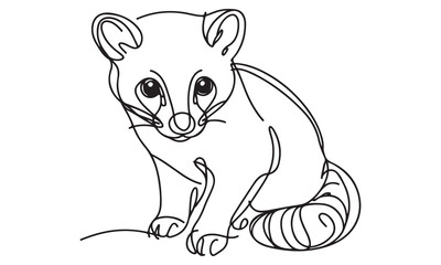 Cute cartoon cat vector illustration, sitting with a mouse, perfect for pet and animal designs
