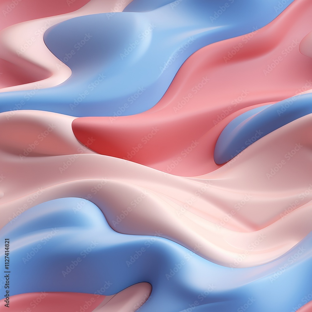 Poster abstract 3d visualization of molecules enhancing skin health with smooth color gradients