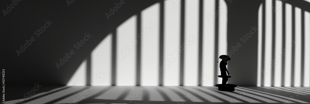 Aufkleber exploring light and shadow an abstract composition of black shades with lines and shapes