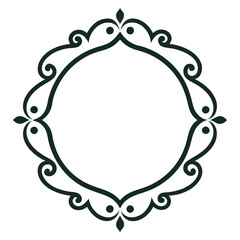 Decorative Frame Border Design with Ornament, Easily Editable Vector File MiLon Graphic