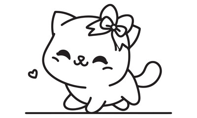 A cute cartoon illustration featuring a playful mix of animals including a cat holding a heart, a cat with a gift, and cheerful characters like a pink piggy and a smiling hippo