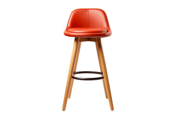 Sleek Bar Height Stool Design Isolated on Transparent Background.