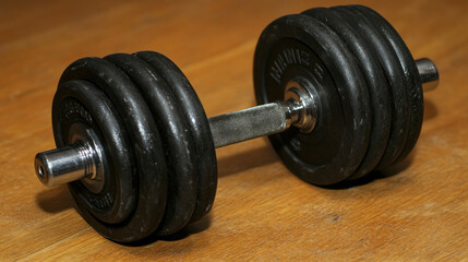 Naklejka premium Fitness Dumbbell Weights Strength Training Gym Equipment Workout Exercise Home Gym