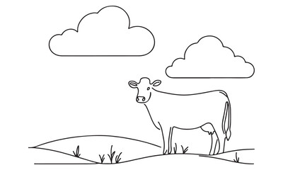 A cute cartoon lamb, a fluffy sheep, and a playful pig frolic in a lush green meadow