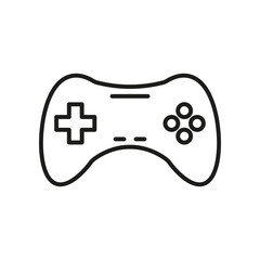 Joystick, gamepad simple thin line icon vector illustration