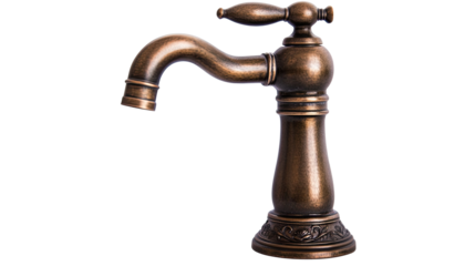 faucet isolated on a transparent white background