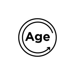 Age icon Vector flat thin line illustration