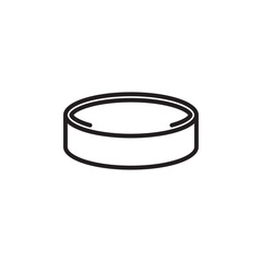 Cake ring icon Vector flat thin line illustration