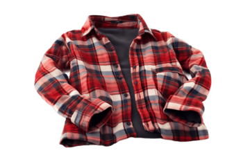 Flannel Shirt for Fall Season Isolated on Transparent Background.