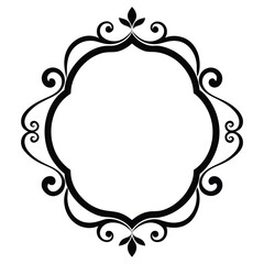 Simple Decorative Frame Border Design with Ornament, Easily Editable Vector File MiLon Graphic