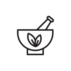 Homeopathy icon Vector flat thin line illustration