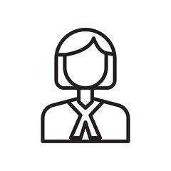 Judge icon Vector flat thin line illustration