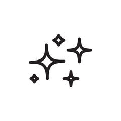 Magic stars icon Vector flat thin line illustration