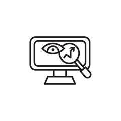 Monitoring icon Vector flat thin line illustration