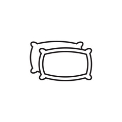 Pillow icon Vector flat thin line illustration
