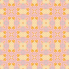 Patrón sin costuras Original. Colores Pastel. Formas. Estampa. Textura. Fondo. Caleidoscopio. Simétrico. Infinito