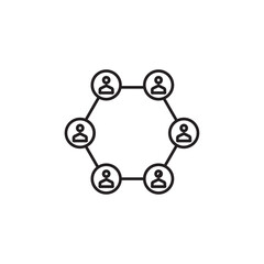 Stakeholders icon Vector flat thin line illustration