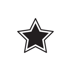 Fototapeta premium Star icon Vector flat thin line illustration