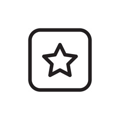 Obraz premium Star favorite icon Vector flat thin line illustration