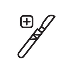 Surgery icon Vector flat thin line illustration