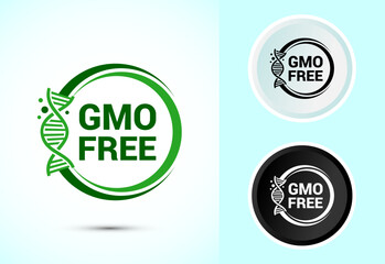 GMO Free Product Icon Design Illustration, Icon For Web and mobile application