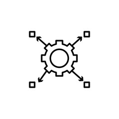 Useful functions icon Vector flat thin line illustration