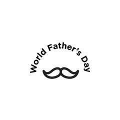 World fathers day icon Vector flat thin line illustration