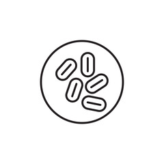 Yeast free icon Vector flat thin line illustration