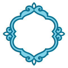 Fototapeta premium Decorative Frame Border Design with Ornament, Easily Editable Vector File