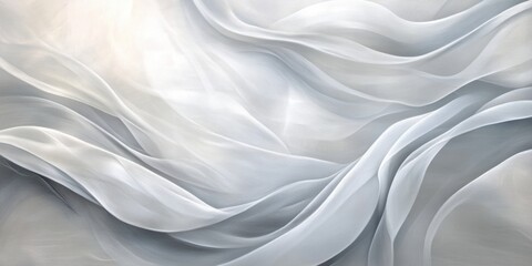Obraz premium Elegant abstract flowing lines in gray and white