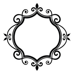 Decorative Frame Border Design with Ornament, Easily Editable Vector File