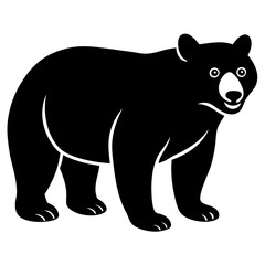 Naklejka premium illustration of a bear silhouette