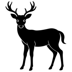 Obraz premium deer silhouette vector