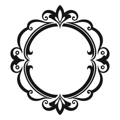 Decorative Frame Border Design with Ornament, Easily Editable Vector File