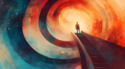 Keep going!. Momentum. Illustration