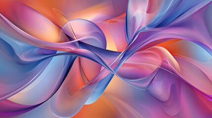 Naklejka premium Abstract Swirling Purple Blue Orange Flowing Design Background Texture