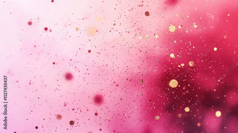 Aufkleber pink and gold abstract glitter texture with bokeh effect on a soft gradient background. celebration 