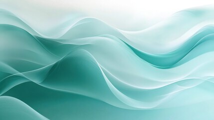 Elegant wavy lines in teal and turquoise