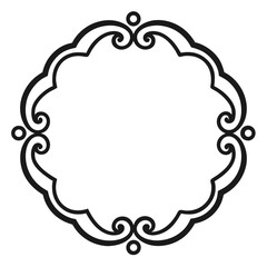 Decorative Frame Border Design with Ornament, Easily Editable Vector File