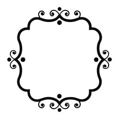 Decorative Frame Border Design with Ornament, Easily Editable Vector File