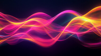 Fototapeta premium Abstract Colorful Waves Vibrant Flowing Lines Energy Motion Background