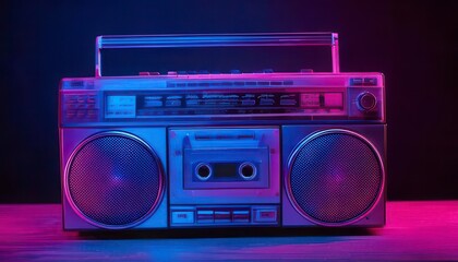 Fototapeta premium Vintage boombox. Generated image